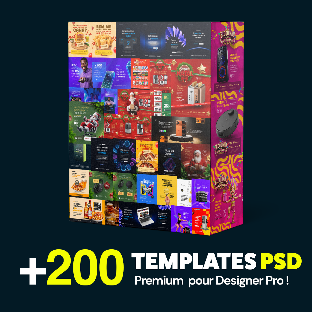 Plus de 200 Templates PSD